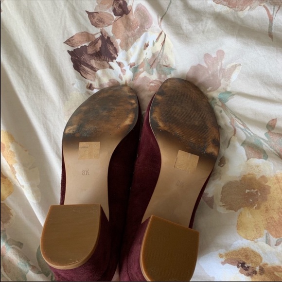 Madewell Wine Block Heels - Picture 8 of 8